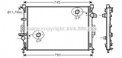 AVA QUALITY COOLING fd2423 -  Радиатор, охлаждение двигателя